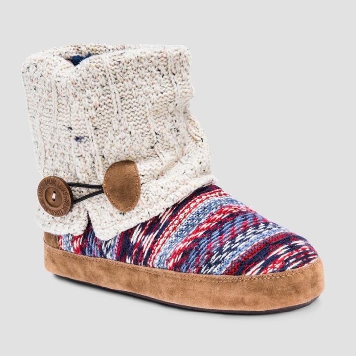 Women's Patti Muk Luks Bootie Slippers Blue - Xl