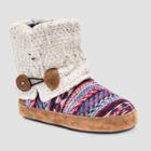 Women's Patti Muk Luks Bootie Slippers Blue - Xl