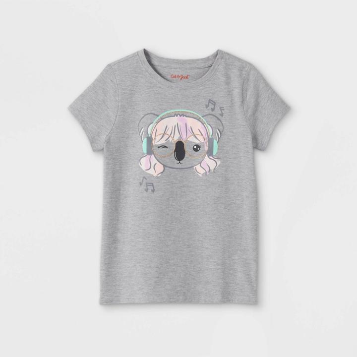 Girls' 'music Koala' Short Sleeve Graphic T-shirt - Cat & Jack Heather Gray