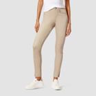Hue Studio Women's Split Hem Denim Leggings - Simply Taupe S,