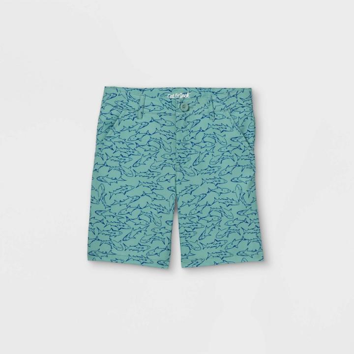Boys' Quick Dry Print Chino Shorts - Cat & Jack Green