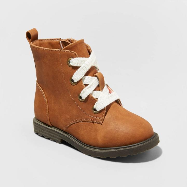 Toddler Girls' Cherish Fashion Boots - Cat & Jack Cognac