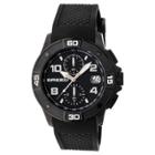 Men's Breed Raylan Full-function Chronograph Contour Silicone Strap Watch-black, Black