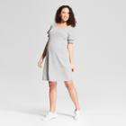 Maternity Knit Ruffle Sleeve T-shirt Dress - Isabel Maternity By Ingrid & Isabel Gray L, Infant Girl's