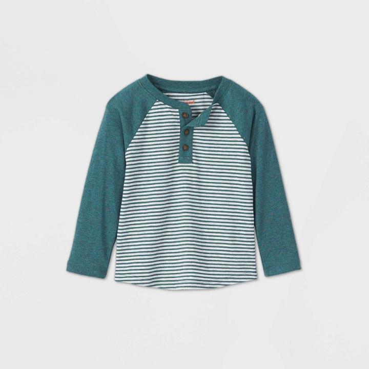 Toddler Boys' Confetti Striped T-shirt - Cat & Jack Green