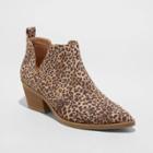 Women's Cari Leopard Print Cut Out Ankle Boots - Universal Thread