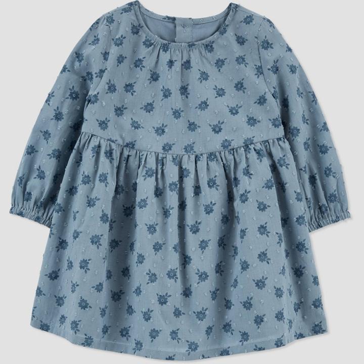 Carter's Just One You Baby Girls' Floral Dress - Navy Blue Newborn
