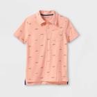 Boys' Knit Polo Short Sleeve Shirt - Cat & Jack Peach