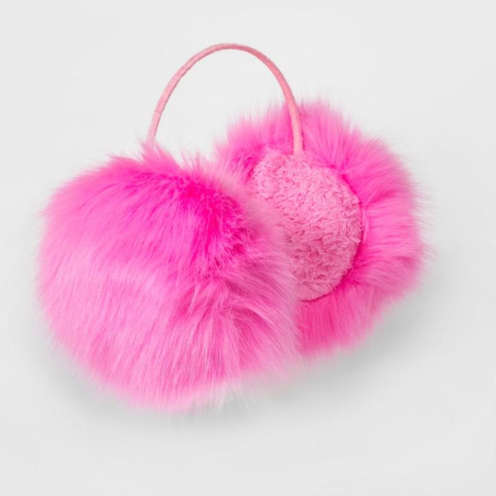 Girls' Faux Fur Earmuffs - Cat & Jack Pink