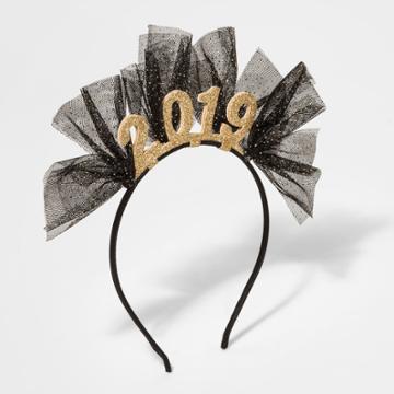 Girls' 2019 New Years Eve Headband - Cat & Jack Black