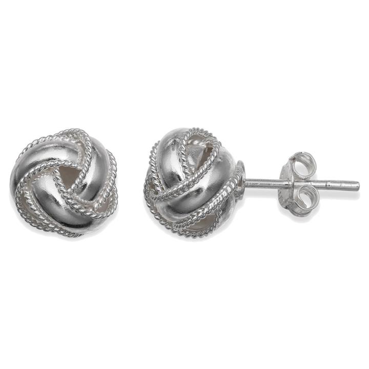 Target Loveknot Stud Earring In Sterling Silver -silver