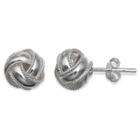 Target Loveknot Stud Earring In Sterling Silver -silver