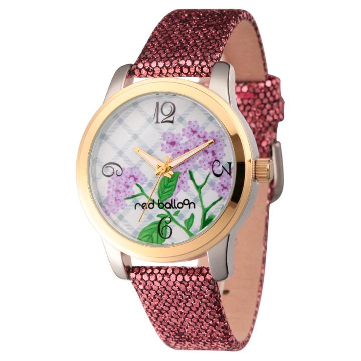 Women's Red Balloon Two Tone Alloy Watch - Purple