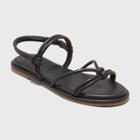 Women's Lara Ankle Strap Sandals - A New Day Black