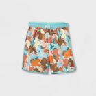 Boys' Camo Dolphin Hem Swim Trunks - Art Class Brown/blue