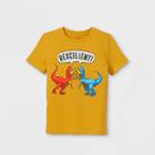 Boys' Dinosaur Short Sleeve Graphic T-shirt - Cat & Jack Mustard