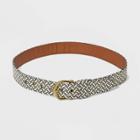 Women's Loop Buckle Straw Belt - Universal Thread Black S, Women's,