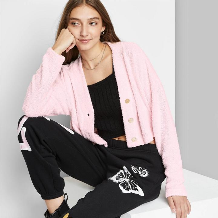 Women's Cropped Cozy Cardigan - Wild Fable