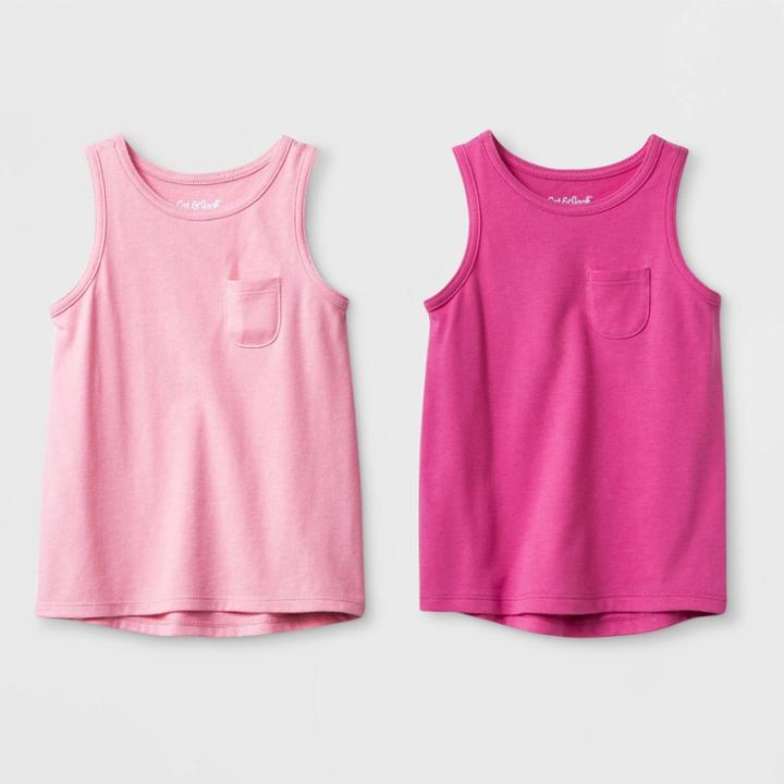 Toddler Girls' 2pk Wintex Solid Tank Top Set - Cat & Jack Pink