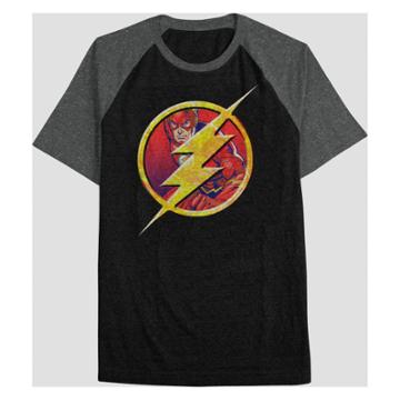 The Flash Boys' Flash Logo Short Sleeve T-shirt - Black
