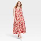 Women's Plus Size Sleeveless Dress - Who What Wear Red Floral