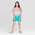 Girls' Watermelon Cover-up With Tassels Dress - Cat & Jack Pink L, Girl's,