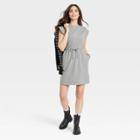 Women's Sleeveless Extended Shoulder A-line Dress - A New Day Gray
