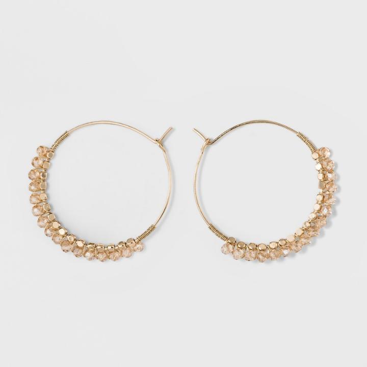 Beads Hoop Earrings - A New Day Gold