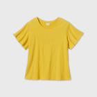 Women's Plus Size Short Sleeve Scoop Neck T-shirt - Ava & Viv Yellow X, Women's