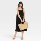 Women's Easy Linen Tank Dress - A New Day Black