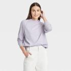 Women's Crewneck Light Weight Pullover Sweater - A New Day Light Purple