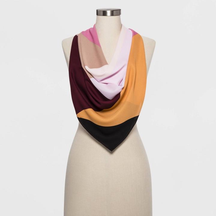 Women's Woven Print Small Square Neckerchief - A New Day Abstract,