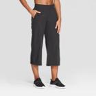 Women's Woven Wide Leg Crop Mid-rise Pants - C9 Champion Black