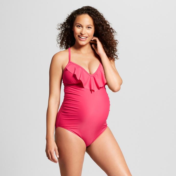 Maternity Flounce One Piece - Isabel Maternity By Ingrid & Isabel Pink