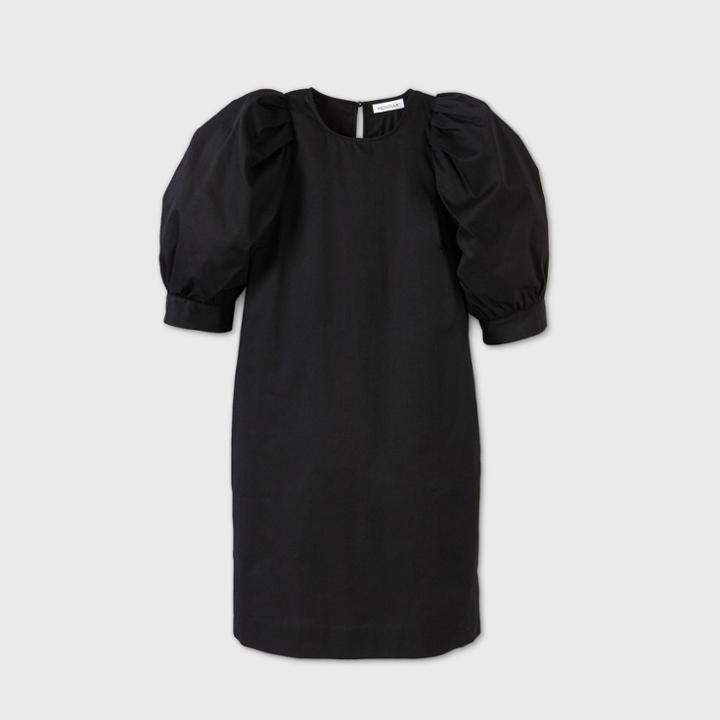 Women's Puff Elbow Sleeve Sheath Dress - Prologue Black