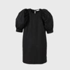Women's Puff Elbow Sleeve Sheath Dress - Prologue Black