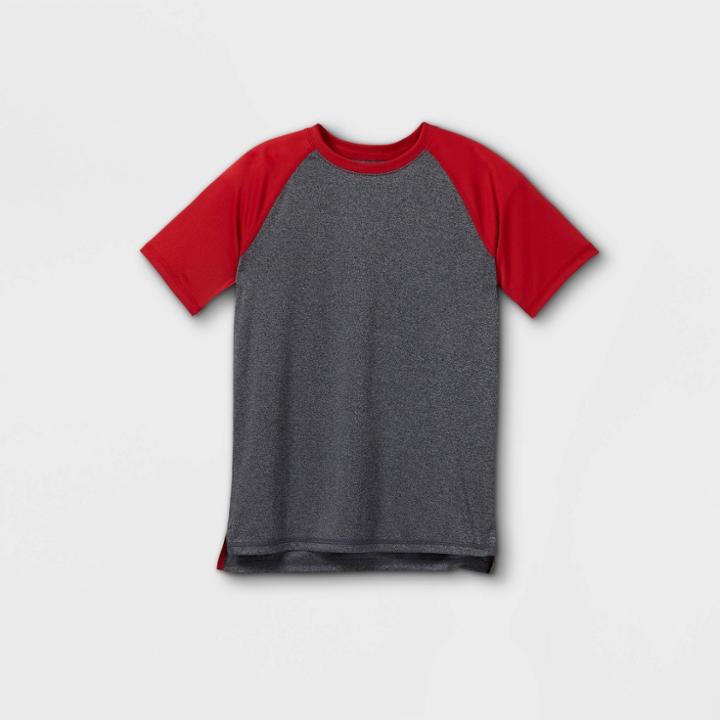 Boys' Short Sleeve Performance T-shirt - All In Motion Heather Gray
