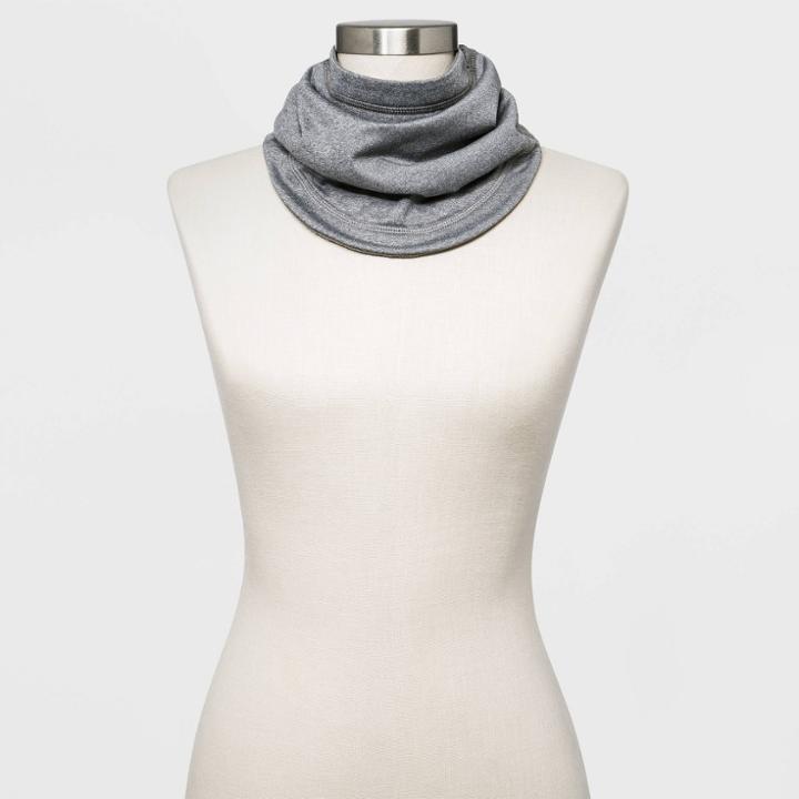 Women's Fleece Lined Jersey Neck Gaiter - All In Motion Heather Gray