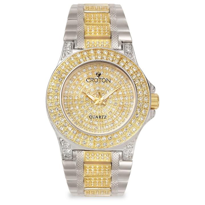 Croton Men's Brass Wristwatch - Gold,