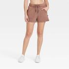 Women's French Terry Mid-rise Shorts - Joylab Mocha