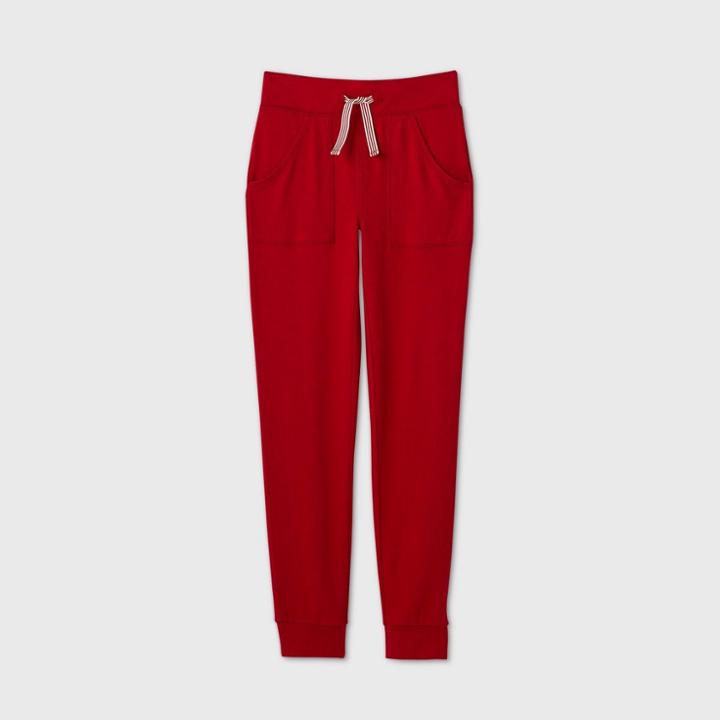 Girls' Cozy Jogger Pants - Cat & Jack Red