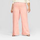 Women's Plus Size Corduroy Street Sweeper Pants - Who What Wear Pink