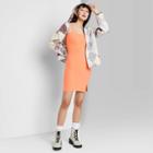 Women's Slit Bodycon Knit Dress - Wild Fable Orange