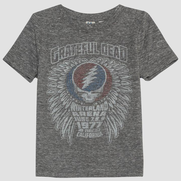 Junk Food Toddler Boys' Grateful Dead Short Sleeve T-shirt - Gray