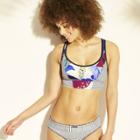 Women's Cut Out Back Bralette Bikini Top - Joylab Blue S,