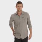 Wrangler Men's Long Sleeve Canvas Outdoor Camp Shirts - Dark Gray