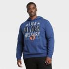 Well Worn Black History Month Men's Big & Tall 'i Am Black History' Hooded Sweatshirt - Blue