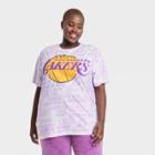 Women's Nba Lakers Plus Size Oversized Short Sleeve Graphic T-shirt - White