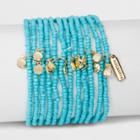 Sugarfix By Baublebar Beaded Wrap Set Of Twelve Bracelet - Turquoise, Women's