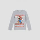Boys' Nintendo Mario Long Sleeve T-shirt - Gray